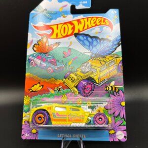2025 Hot Wheels Spring Series 2/5 Lethal Diesel Limited Edition { Yellow }